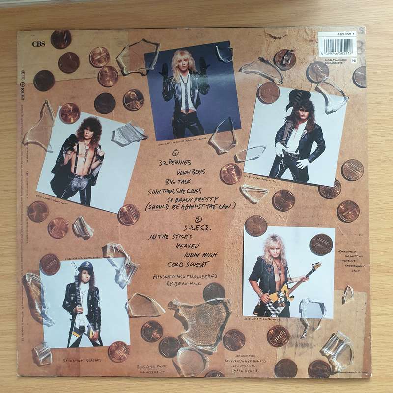 Warrant  Dirty Rotten Filthy Stinking Rich  - Vinyl LP Record - Very-Good+ Quality (VG+)