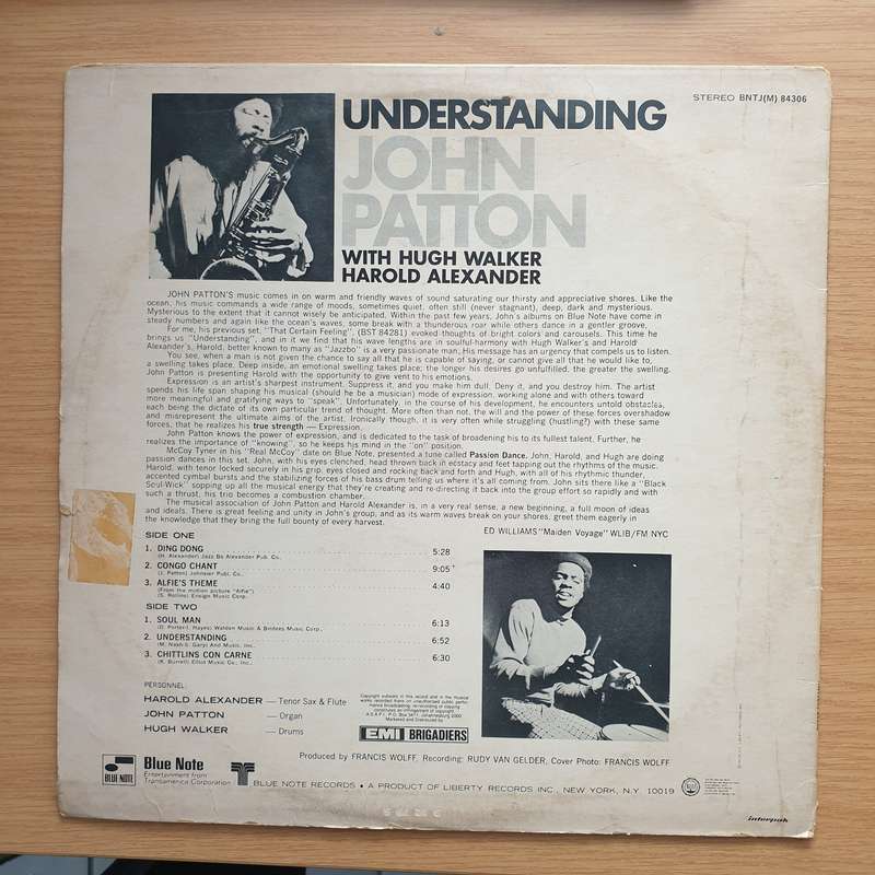 John Patton  Understanding - Vinyl LP Record - Very-Good+ Quality (VG+)