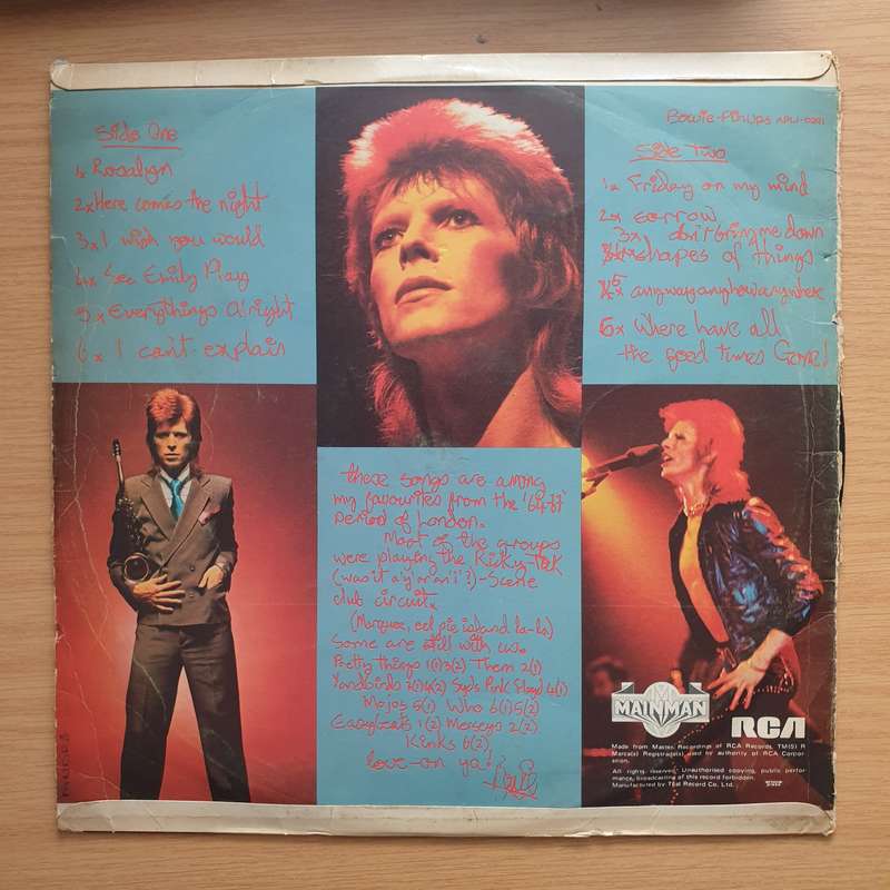 David Bowie  Pin Ups - Vinyl LP Record - Good+ Quality (G+) (gplus)