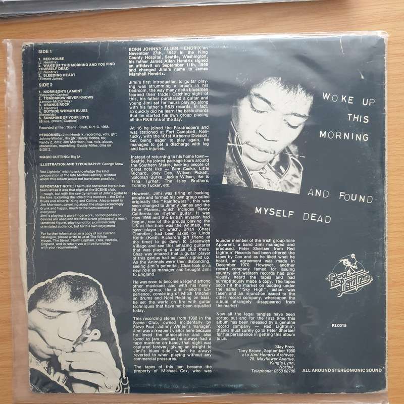 Jimi Hendrix  Woke Up This Morning And Found Myself Dead - Vinyl LP Record - Very-Good+ Qualit...