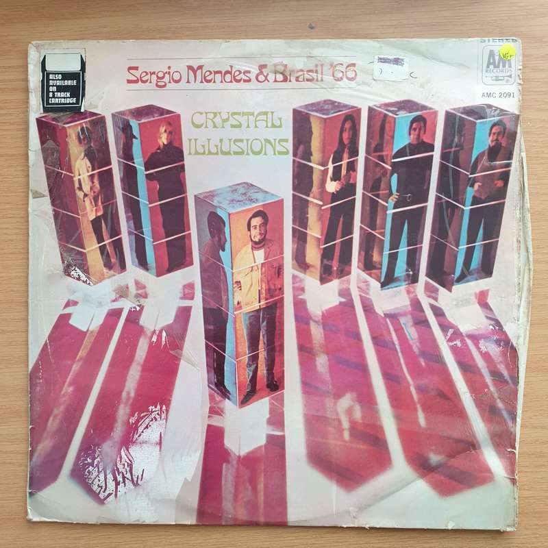 Sérgio Mendes & Brasil '66  Crystal Illusions  Vinyl LP Record - Very-Good+ Quality (VG+)