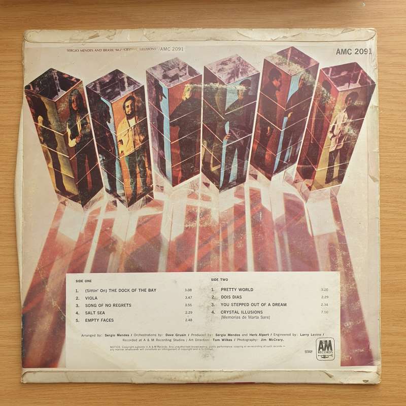 Sérgio Mendes & Brasil '66  Crystal Illusions  Vinyl LP Record - Very-Good+ Quality (VG+)