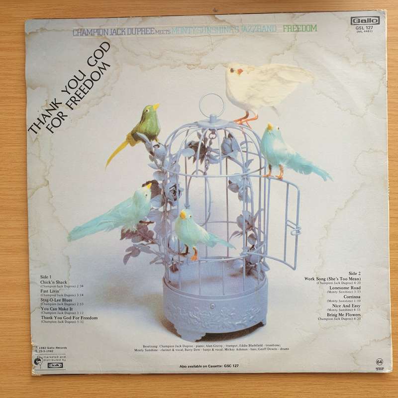 Champion Jack Dupree - Thank you G-D for Freedom  Vinyl LP Record (VG+)