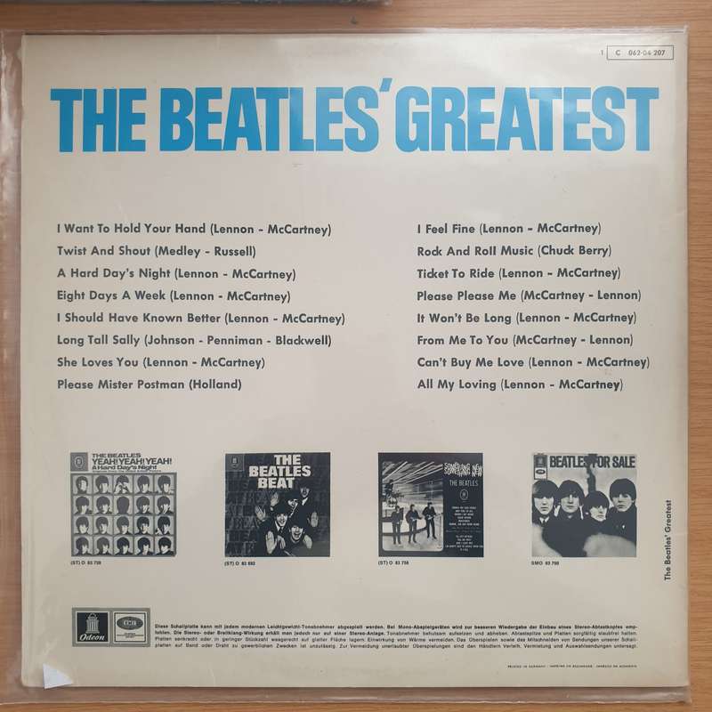 Beatles  The Beatles' Greatest -  Vinyl LP Record - Very-Good+ Quality (VG+)