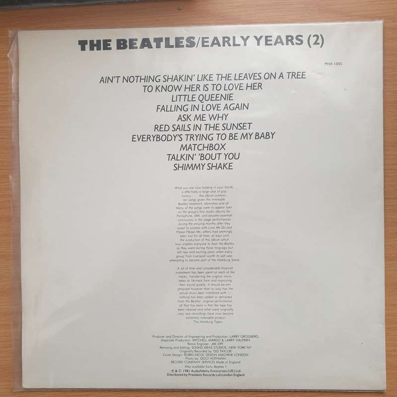 Beatles  Early Years (2) (UK Pressing) -  Vinyl LP Record - Very-Good+ Quality (VG+)
