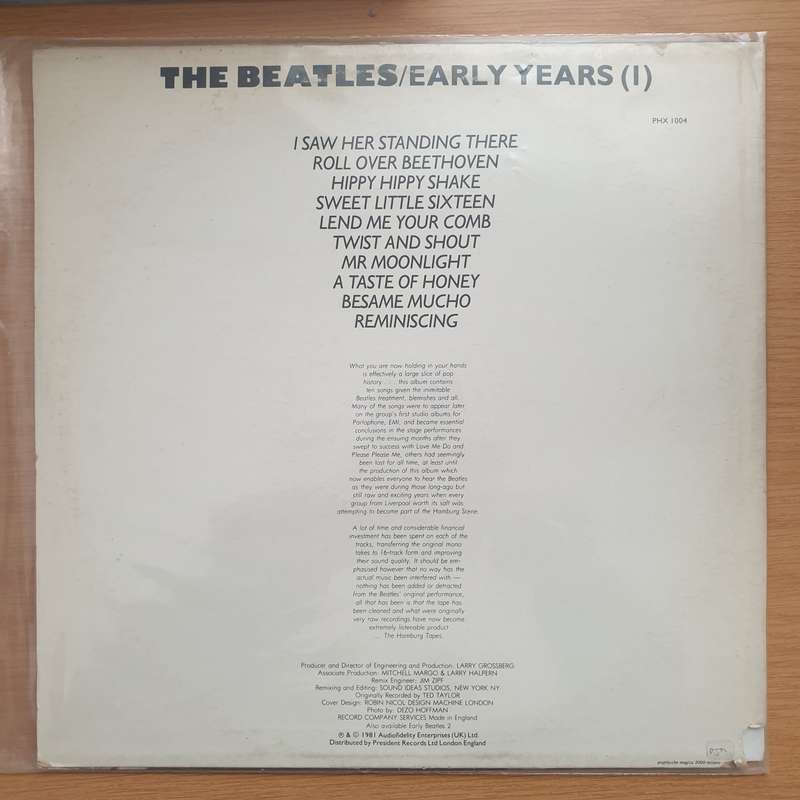 Beatles  Early Years (1) (UK Pressing) -  Vinyl LP Record - Very-Good+ Quality (VG+)