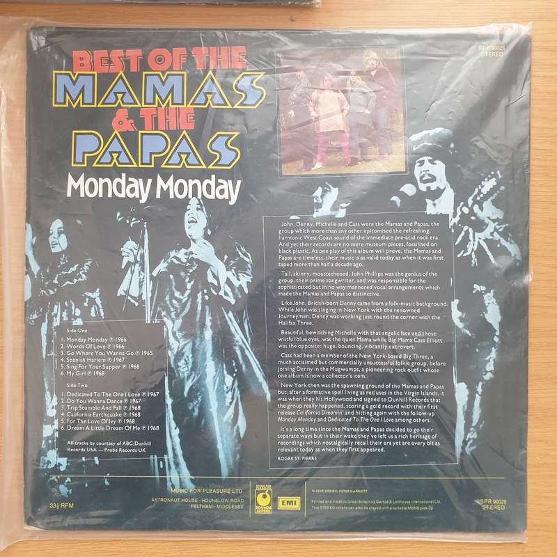 The Mamas & The Papas  Best Of The Mamas & The Papas - Monday Monday - Vinyl LP Record - Very-...