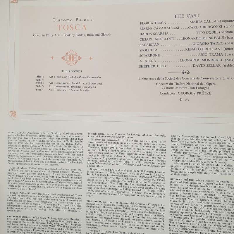 Puccini - Maria Callas, Carlo Bergonzi, Tito Gobbi, Georges Prêtre  Tosca  Box Set with...