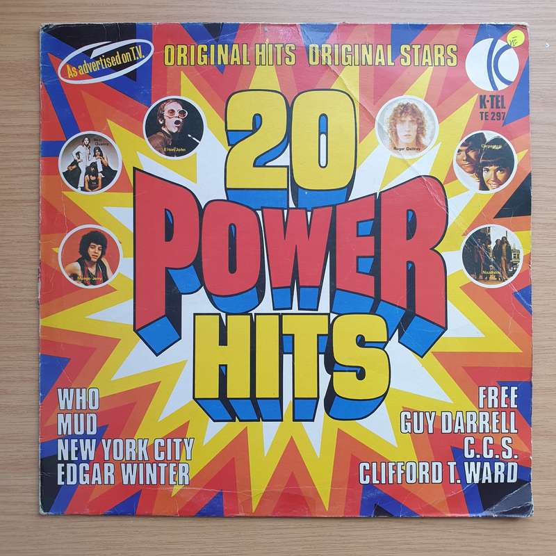 20 Power Hits - Original Artists - Vinyl LP Record - Very-Good- Quality (VG-)