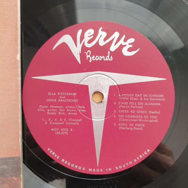Ella Fitzgerald And Louis Armstrong  Ella And Louis - Vinyl LP Record - Very-Good+ Quality (VG+)