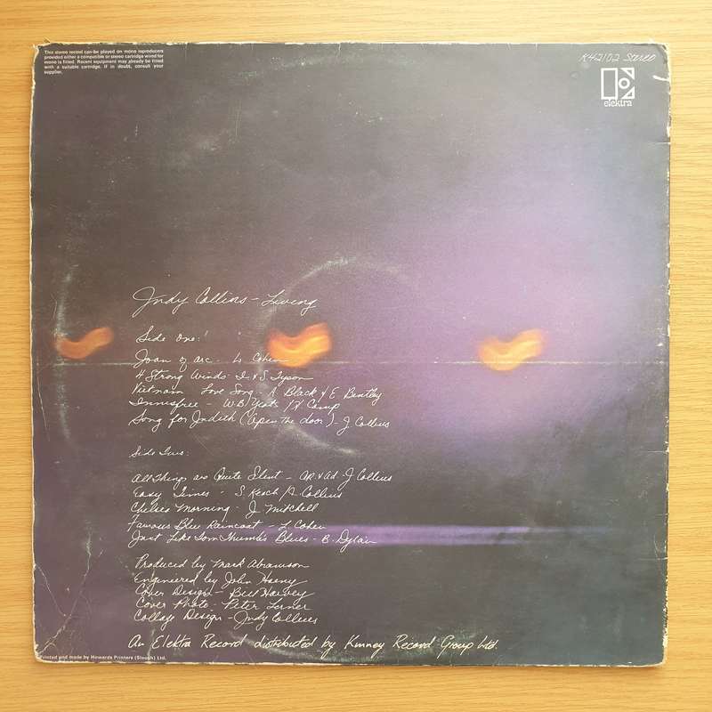 Judy Collins  Living - Vinyl LP Record - Very-Good+ Quality (VG+)
