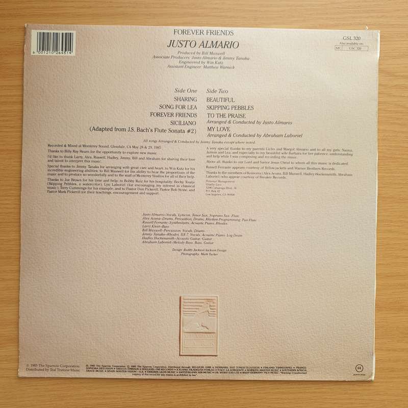 Justo Almario  Forever Friends -  Vinyl LP Record - Very-Good+ Quality (VG+)