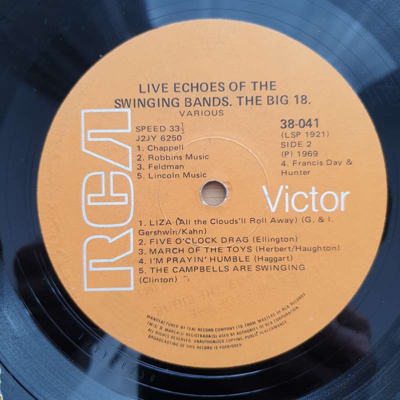 The Big 18  Live Echoes Of The Swinging Bands - Vinyl LP Record (VG)
