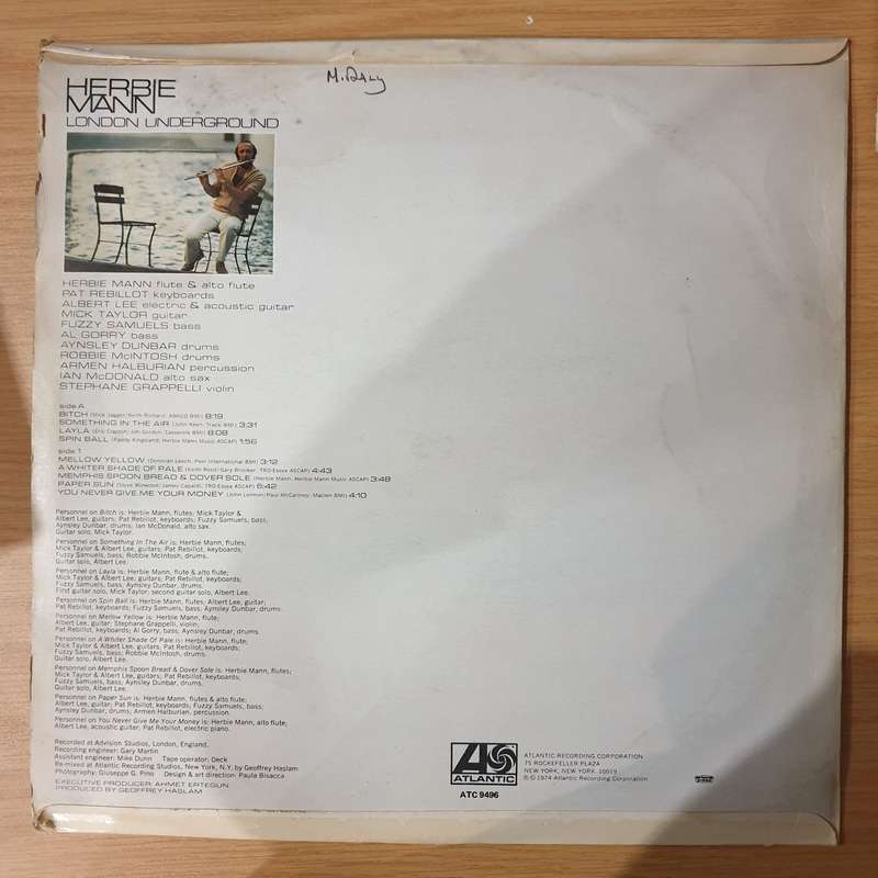 Herbie Mann  London Underground - Vinyl LP Record - Very-Good+ Quality (VG+)