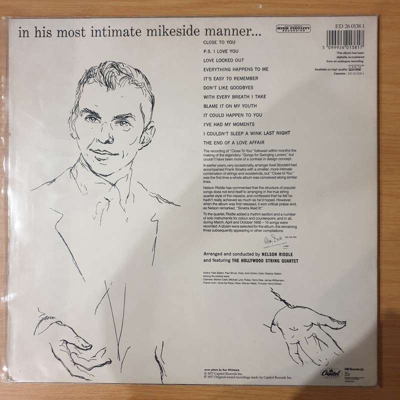 Frank Sinatra  Close To You - Vinyl LP Record - Very-Good+ Quality (VG+)