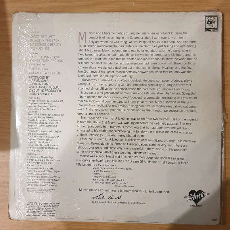 Marvin Gaye  Dream Of A Lifetime - Vinyl LP Record - Very-Good+ Quality (VG+)