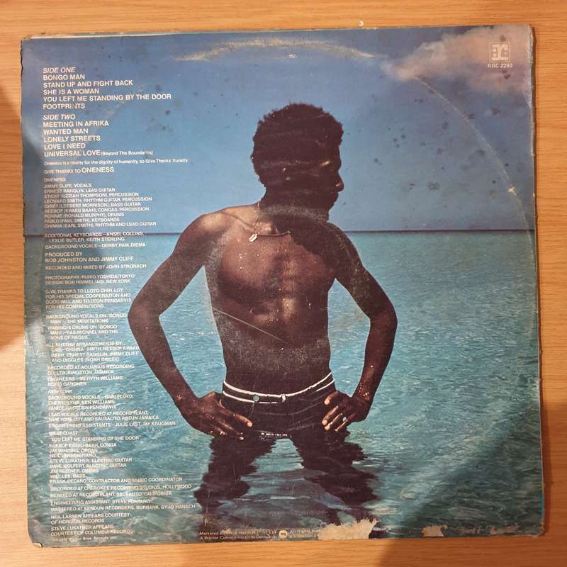 Jimmy Cliff  Give Thankx - Vinyl LP Record - Very-Good Quality (VG) (verry)