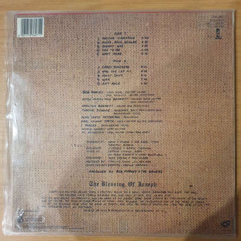 Bob Marley & The Wailers  Rastaman Vibration - Vinyl LP Record - Very-Good+ Quality (VG+)