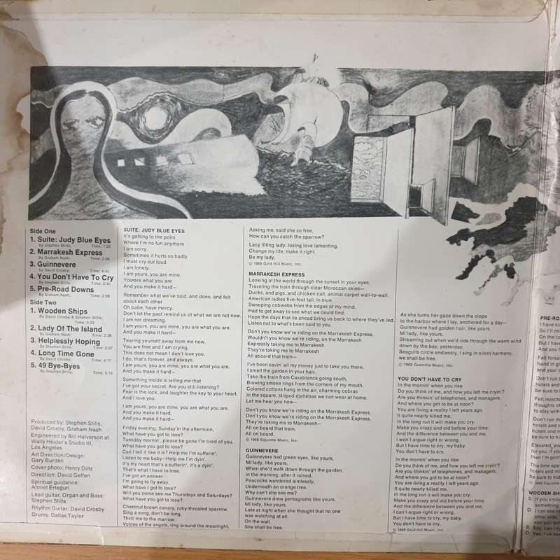 Crosby, Stills & Nash  Crosby, Stills & Nash - Vinyl LP Record - Very-Good- Quality (VG-)