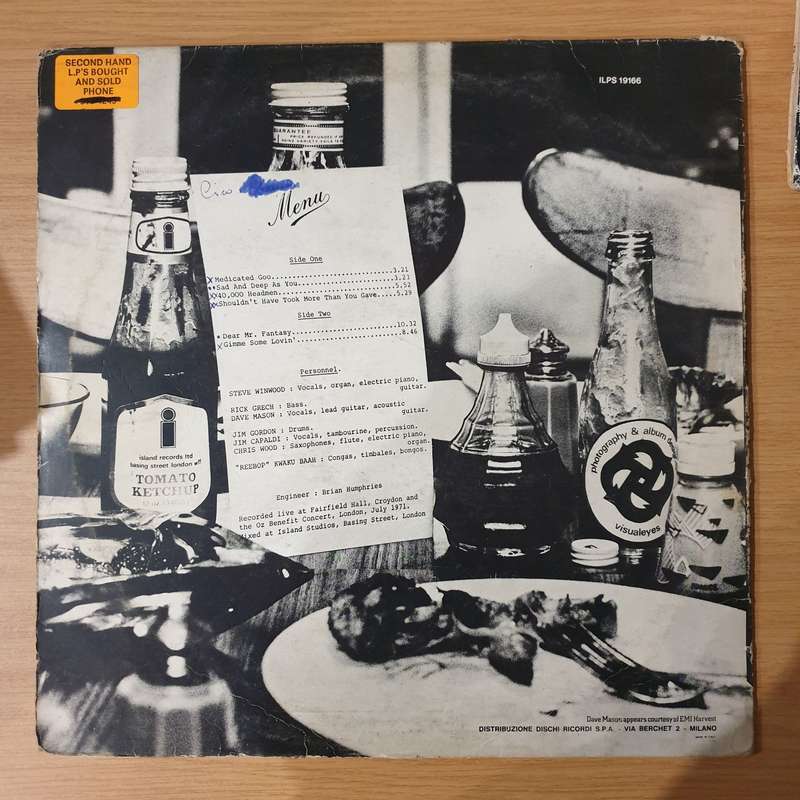 Traffic  Welcome To The Canteen - Vinyl LP Record - Very-Good Quality (VG) (verry)