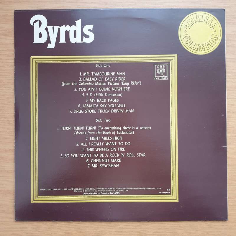 Byrds - Original Collection - Vinyl LP Record - Very-Good+ Quality (VG+)