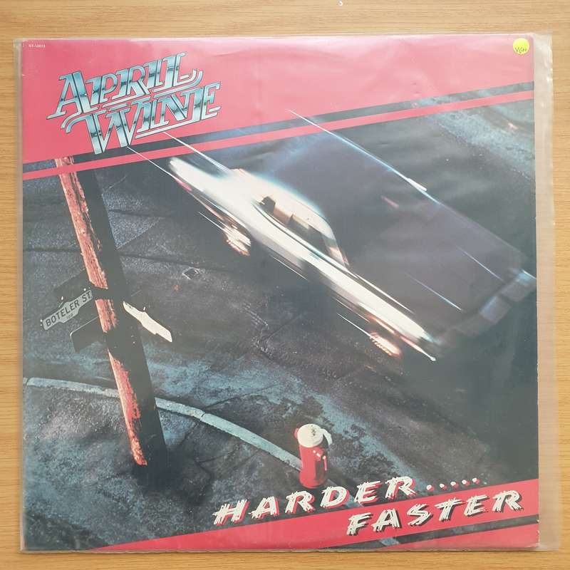 April Wine  Harder.....Faster - Vinyl LP Record - Very-Good+ Quality (VG+)