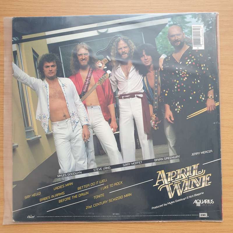 April Wine  Harder.....Faster - Vinyl LP Record - Very-Good+ Quality (VG+)