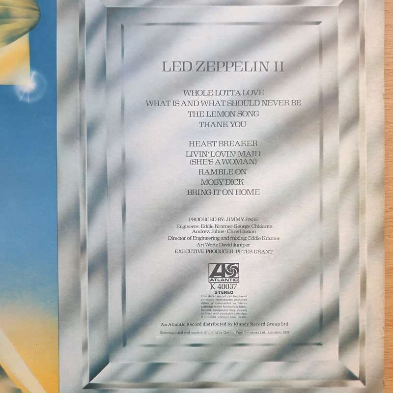 Led Zeppelin  Led Zeppelin II (UK) - Vinyl LP Record - Very-Good+ Quality (VG+)