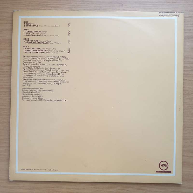 Jazz At The Philharmonic  Jazz At The Philharmonic 1944-46 - Double Vinyl LP Record - Very-Goo...