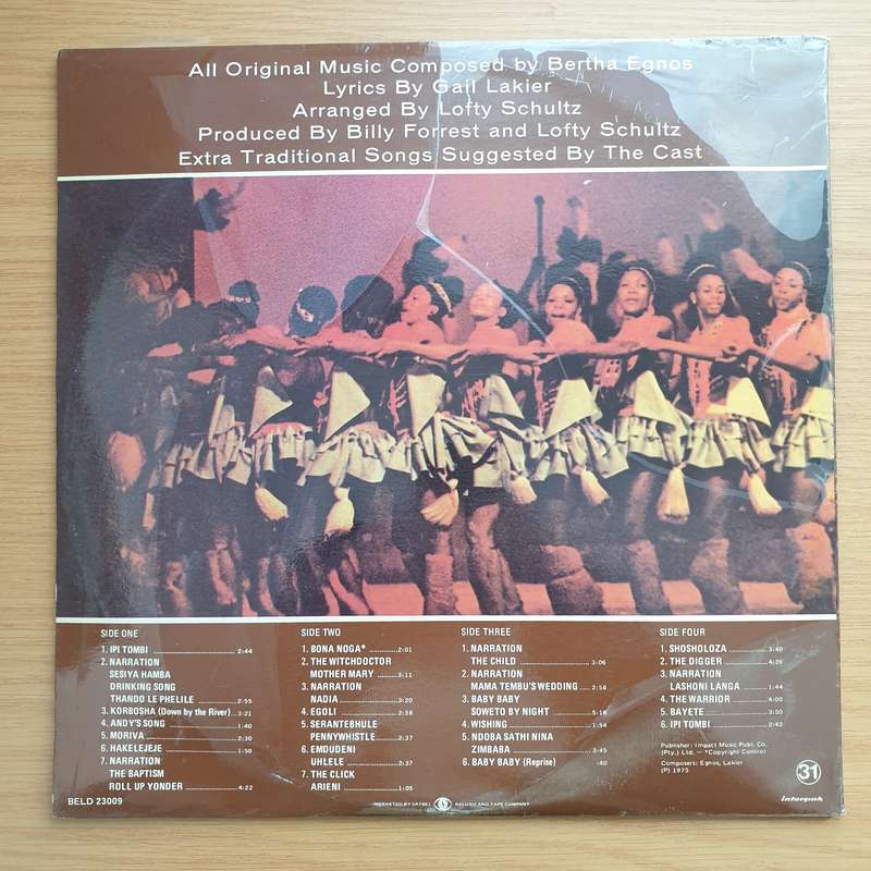 Ipi-Tombi - Original Cast Recording -Bertha Egnos & Gail Lakier's  -  Vinyl LP Record - Very-Good...