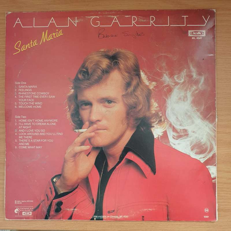 Alan Garrity  Santa Maria -  Vinyl LP Record - Very-Good+ Quality (VG+)