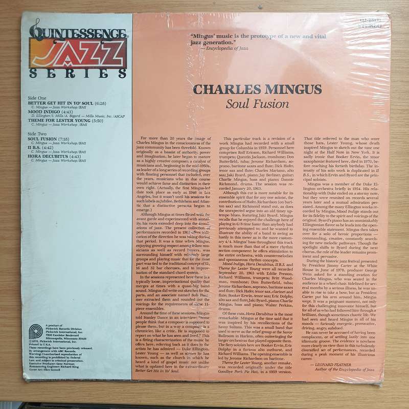 Charles Mingus  Soul Fusion - Vinyl LP Record - Very-Good+ Quality (VG+)