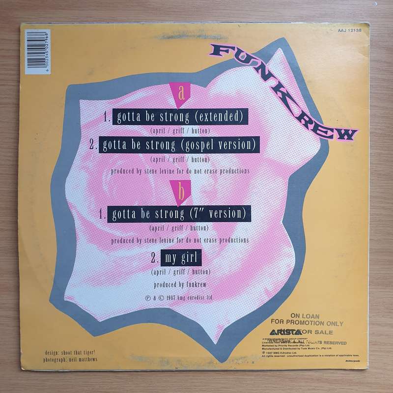 Funk Rew - Gotta Be Strong - Extended - Promotional Copy - Vinyl LP Record - Very-Good+ Quality (...