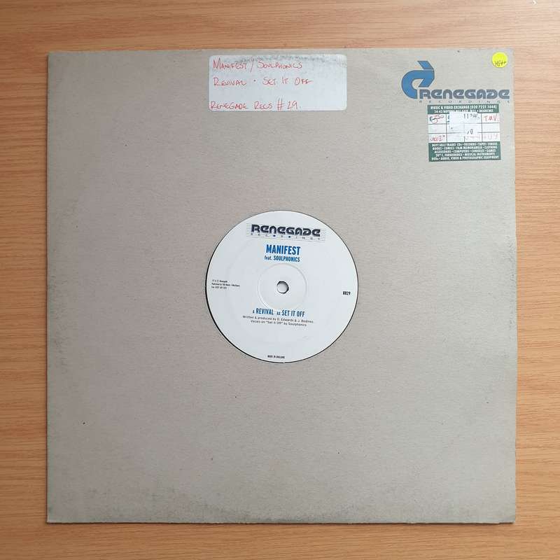 Manifest Feat. Soulphonics  Revival / Set It Off - Vinyl LP Record - Very-Good+ Quality (VG+)
