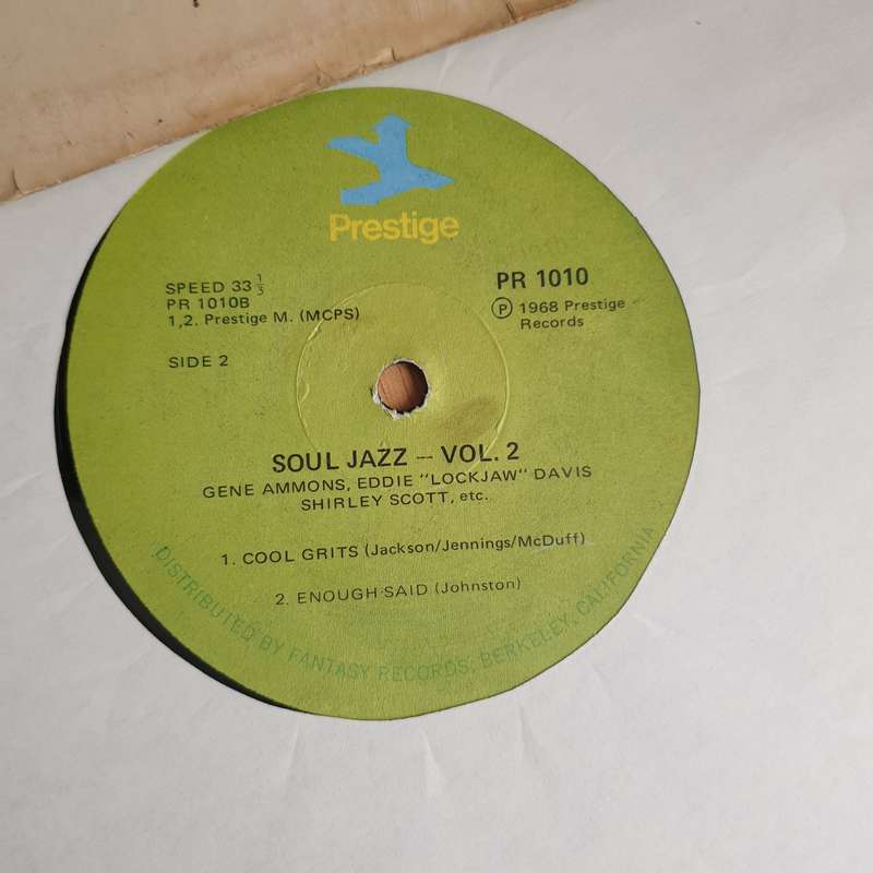The Prestige All-Stars  Soul Jazz Volume Two - Vinyl LP Record - Very-Good+ Quality (VG+)