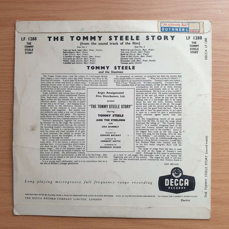 Tommy Steele And The Steelmen  The Tommy Steele Story - Vinyl LP Record (10") - Very-Good Qual...