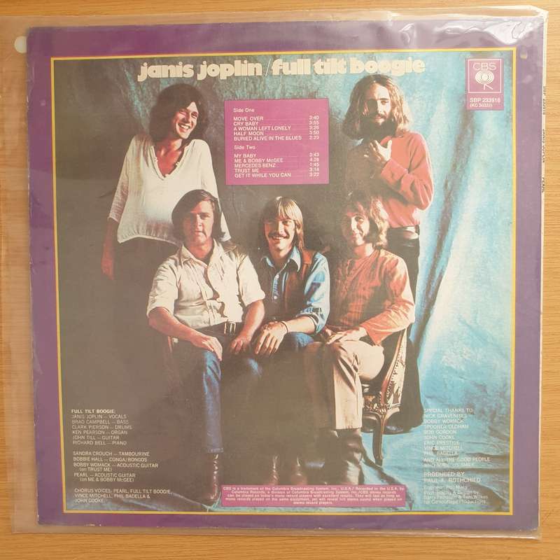 Janis Joplin  Pearl  - Vinyl LP Record - Very-Good+ Quality (VG+)