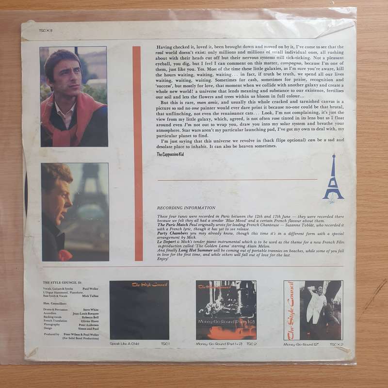 The Style Council  À Paris (UK) -  Vinyl LP Record - Very-Good+ Quality (VG+)