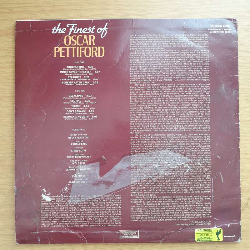 Oscar Pettiford  The Finest Of Oscar Pettiford -  Vinyl LP Record - Very-Good+ Quality (VG+) (...