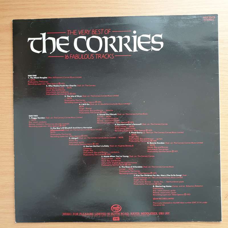 The Corries  The Very Best Of The Corries -  Vinyl LP Record - Very-Good+ Quality (VG+) (veryg...