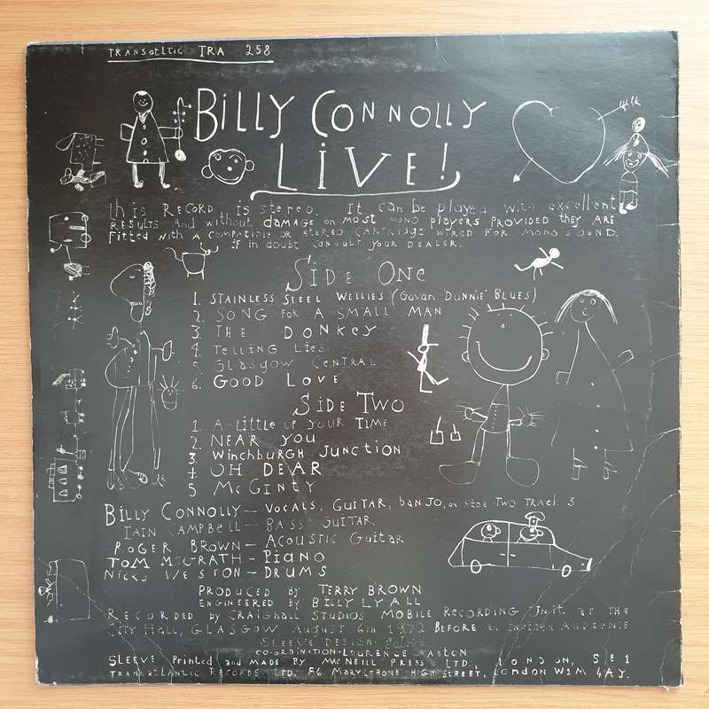 Bill Connolly - Live -  Vinyl LP Record - Very-Good+ Quality (VG+)