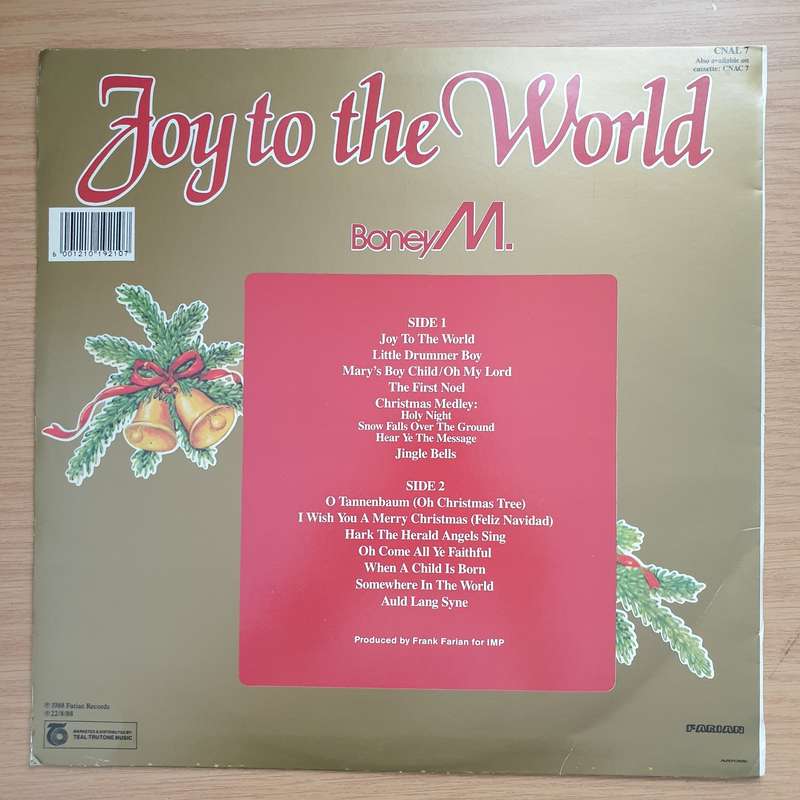 Boney M.  Joy To The World - Vinyl LP Record - Very-Good+ Quality (VG+)