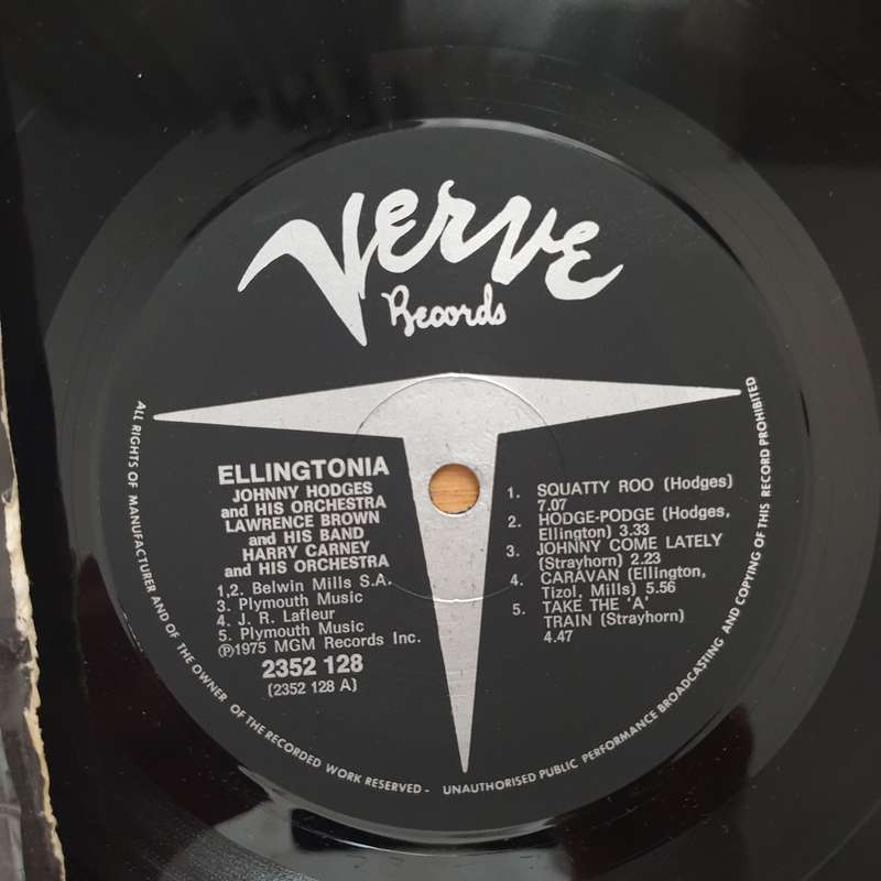 Verve  Jazz Giants - Ellingtonia  Vinyl LP Record - Very-Good+ Quality (VG+) (verygoodplus)