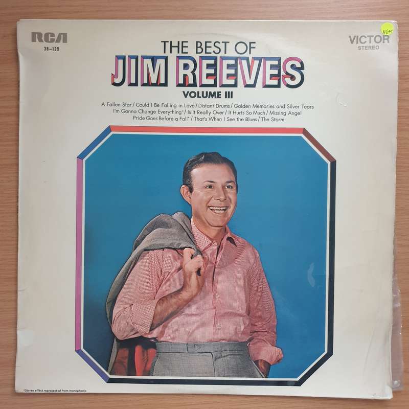 Jim Reeves  The Best Of Jim Reeves Volume III  Vinyl LP Record - Very-Good+ Quality (VG+...