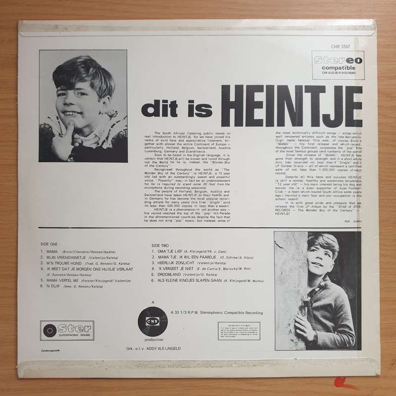 Heintje  Dit Is Heintje  Vinyl LP Record - Very-Good+ Quality (VG+) (verygoodplus)