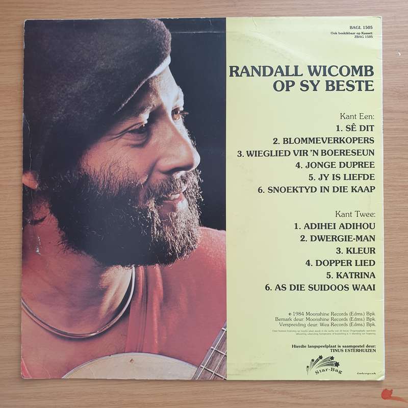 Randall Wicomb - Op Sy Beste - Vinyl LP Record - Very-Good+ Quality (VG+)