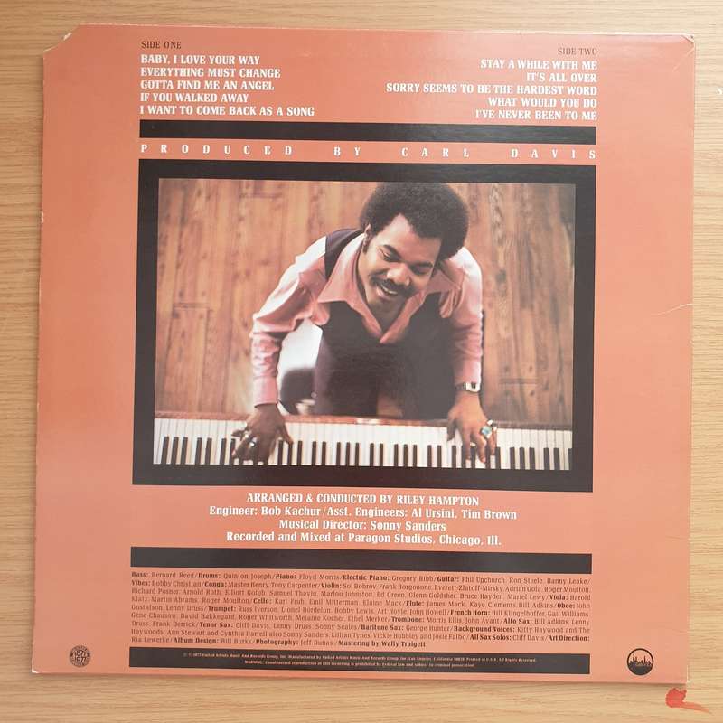 Walter Jackson  I Want to Come Back as a Song - Vinyl LP Record - Very-Good+ Quality (VG+)