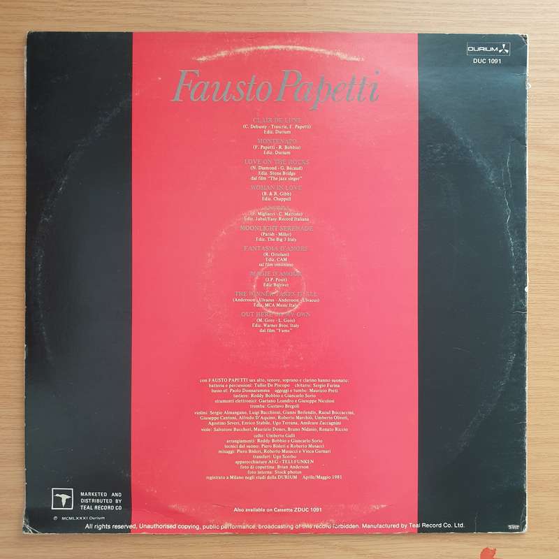 Fausto Papetti  32a Raccolta - Vinyl LP Record - Very-Good+ Quality (VG+)