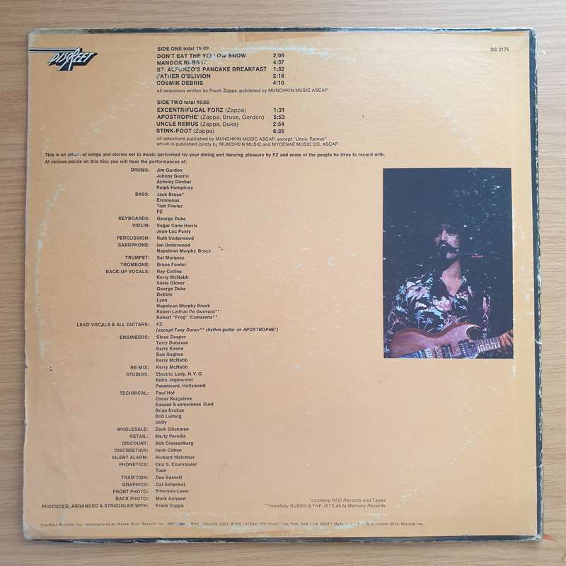 Frank Zappa  Apostrophe (') - Vinyl LP Record - Good+ Quality (G+) (gplus)