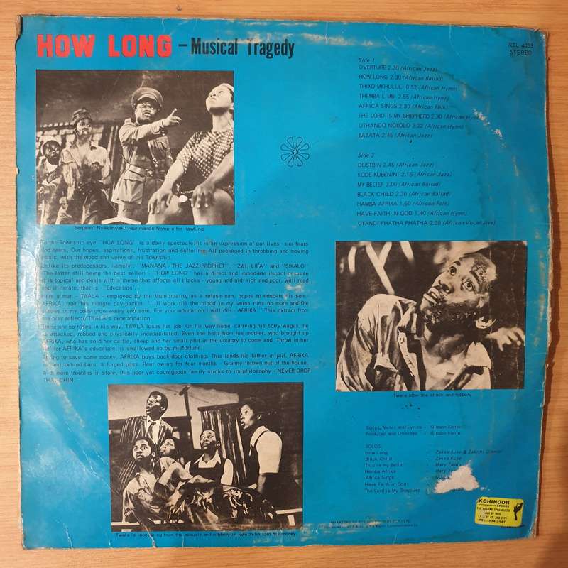 How Long - Musical Tragedy - Gibson Kente  -  Vinyl LP Record - Very-Good+ Quality (VG+)